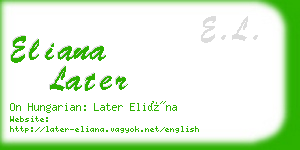 eliana later business card
